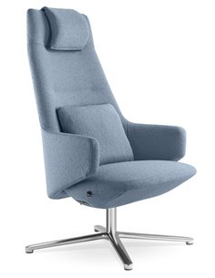 Кресло LD SEATING MELODY LOUNGE ML-XL-FR, N6 тканевое, с высокой спинкой