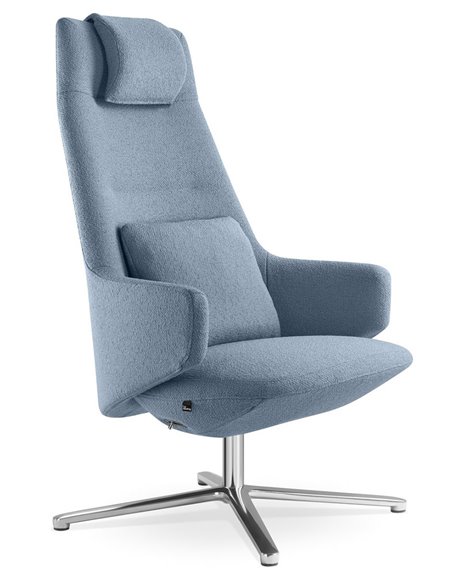 Крісло LD SEATING MELODY LOUNGE ML-XL-FR, N6 тканинне, з високою спинкою