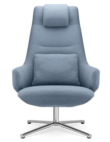 Крісло LD SEATING MELODY LOUNGE ML-XL-FR, N6 тканинне, з високою спинкою