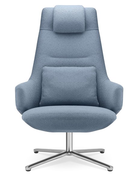 Крісло LD SEATING MELODY LOUNGE ML-XL-FR, N6 тканинне, з високою спинкою