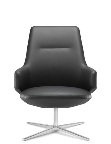 Кресло LD SEATING MELODY LOUNGE ML-L, N6 кожаное, со средней спинкой
