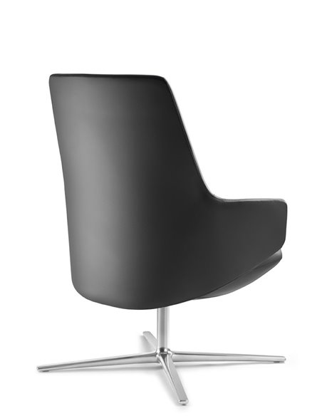 Кресло LD SEATING MELODY LOUNGE ML-L, N6 кожаное, со средней спинкой