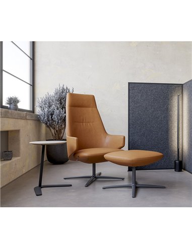 Кресло LD SEATING MELODY LOUNGE ML-XL, N1 тканевое, с высокой спинкой