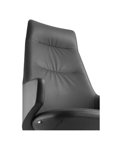 Кресло LD SEATING MELODY LOUNGE ML-XL-FR, FW кожаное, с высокой спинкой 2