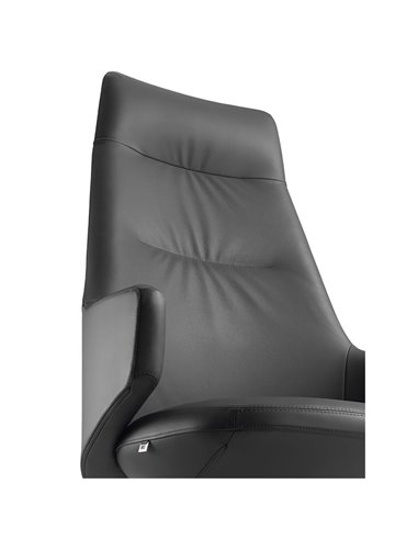 Кресло LD SEATING MELODY LOUNGE ML-XL-FR, FW кожаное, с высокой спинкой