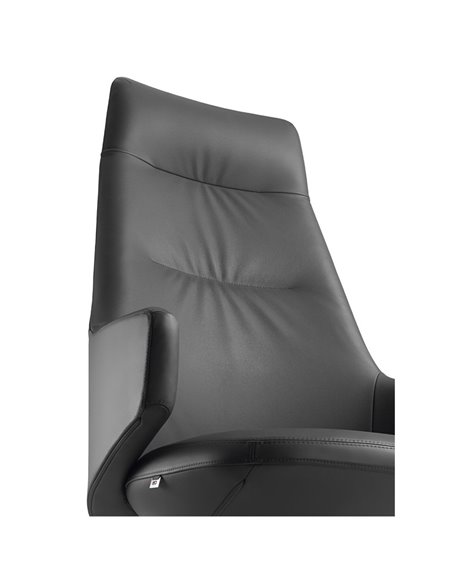 Кресло LD SEATING MELODY LOUNGE ML-XL-FR, FW кожаное, с высокой спинкой