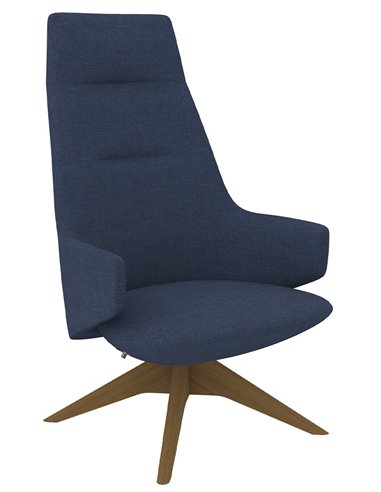 Крісло LD SEATING MELODY LOUNGE ML-XL-FR, FW тканинне, з високою спинкою
