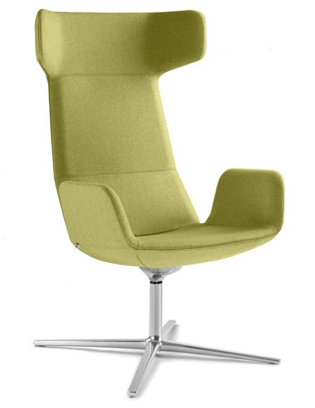 Кресло LD SEATING FLEXI LOUNGE FL-XL-BR-RA, N6 тканевое, с высокой спинкой