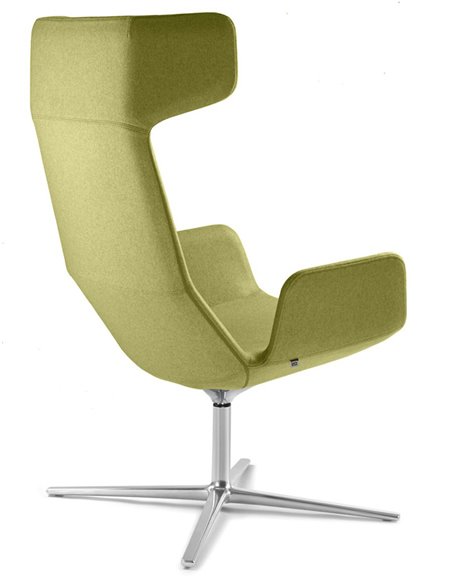 Кресло LD SEATING FLEXI LOUNGE FL-XL-BR-RA, N6 тканевое, с высокой спинкой