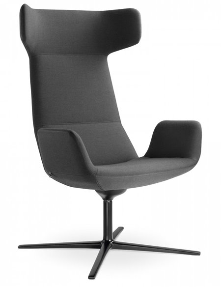 Кресло LD SEATING FLEXI LOUNGE FL-XL-BR-RA, N1 тканевое, с высокой спинкой