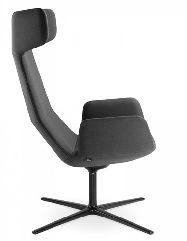 Кресло LD SEATING FLEXI LOUNGE FL-XL-BR-RA, N1 тканевое, с высокой спинкой