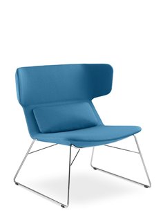 Кресло LD SEATING FLEXI LOUNGE FL-LQ-N4 для посетителей, на полозьях