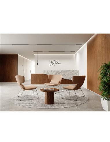 Кресло LD SEATING FLEXI LOUNGE FL-LQ-N4 для посетителей, на полозьях