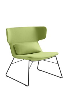 Кресло LD SEATING FLEXI LOUNGE FL-LQ-N1 для посетителей, на полозьях