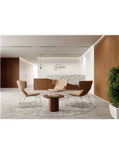 Кресло LD SEATING FLEXI LOUNGE FL-LQ-N1 для посетителей, на полозьях 2