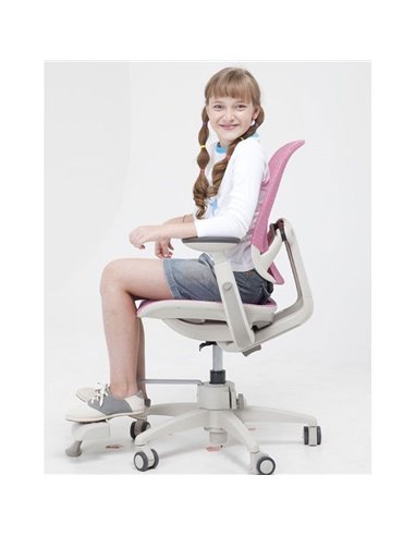 Крісло DUOREST DuoFlex Junior Mesh підліткове, ортопедичне, колір рожевий