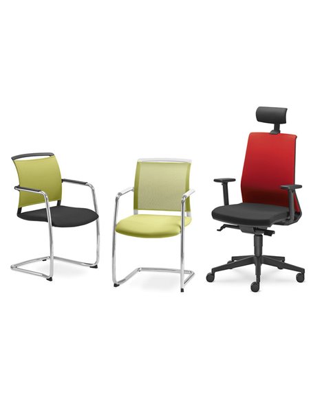 Кресло LD SEATING LOOK 272-Z для посетителей, на полозьях
