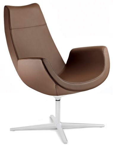 Лаунж-кресло LD SEATING RELAX RE-V-RA, F27-N0, кожаное