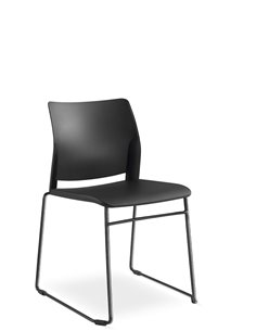 Кресло LD SEATING TREND 520-Q-N1 для посетителей, на полозьях