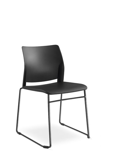 Кресло LD SEATING TREND 520-Q-N1 для посетителей, на полозьях