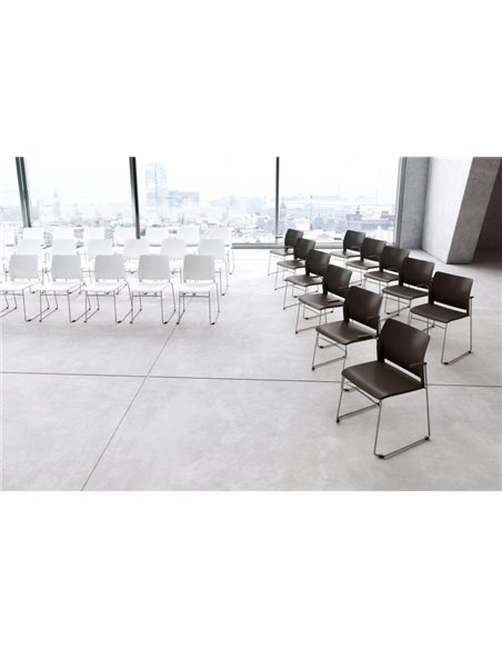 Кресло LD SEATING TREND 520-Q-N1 для посетителей, на полозьях