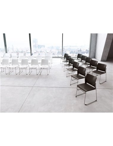Кресло LD SEATING TREND 521-Q-N4 для посетителей, на полозьях
