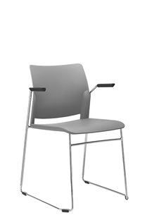 Кресло LD SEATING TREND 520-Q-N4, BR для посетителей, на полозьях