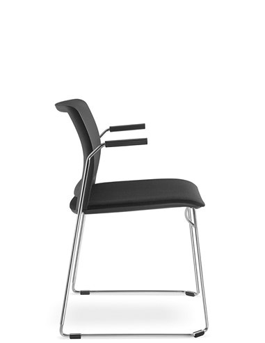 Кресло LD SEATING TREND 521-Q-N4, BR для посетителей, на полозьях