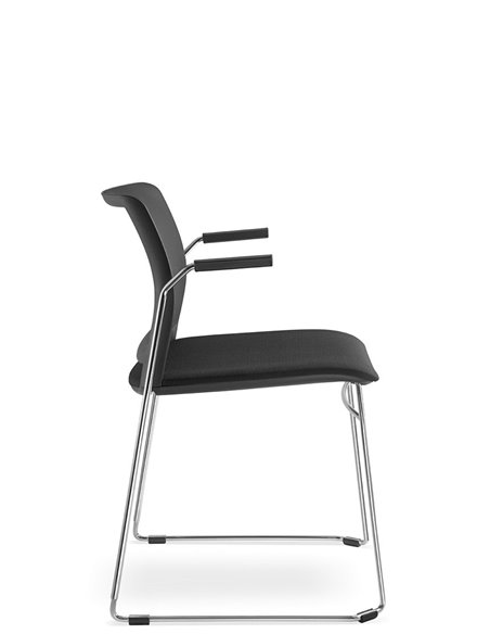 Кресло LD SEATING TREND 521-Q-N4, BR для посетителей, на полозьях