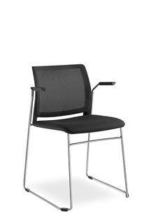 Крісло LD SEATING TREND 525-Q-N4, BR для відвідувачів, на полозах