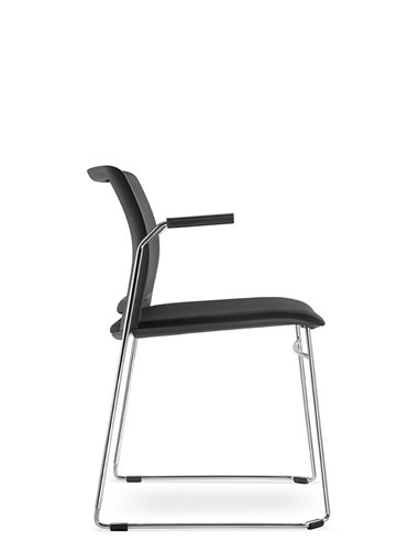 Крісло LD SEATING TREND 525-Q-N4, BR для відвідувачів, на полозах