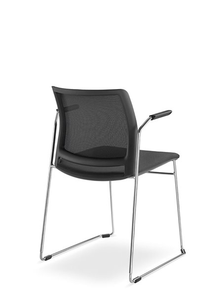 Крісло LD SEATING TREND 525-Q-N4, BR для відвідувачів, на полозах