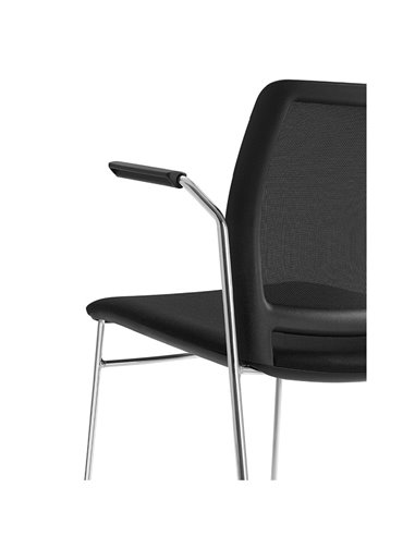 Крісло LD SEATING TREND 525-Q-N4, BR для відвідувачів, на полозах