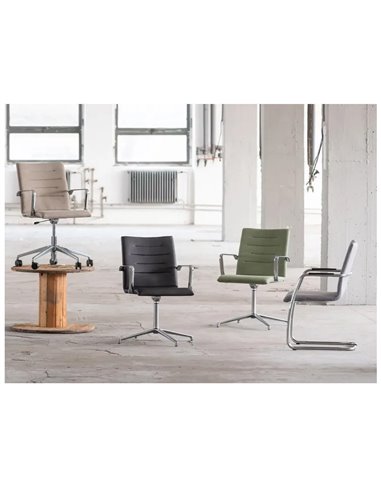 Кресло LD SEATING OSLO 225-Z-N4 для посетителей, на полозьях