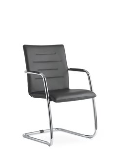 Кресло LD SEATING OSLO 225-Z-N4 для посетителей, кожаное