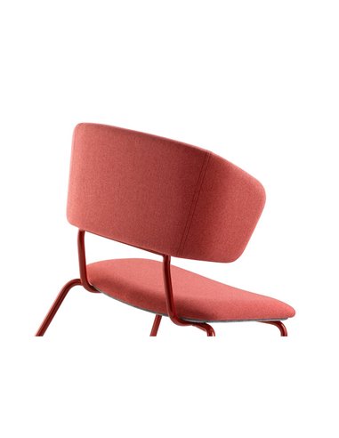 Кресло LD SEATING FLEXI CHAIR 120-NC-RED для посетителей, на ножках