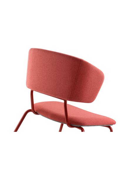 Кресло LD SEATING FLEXI CHAIR 120-NC-RED для посетителей, на ножках