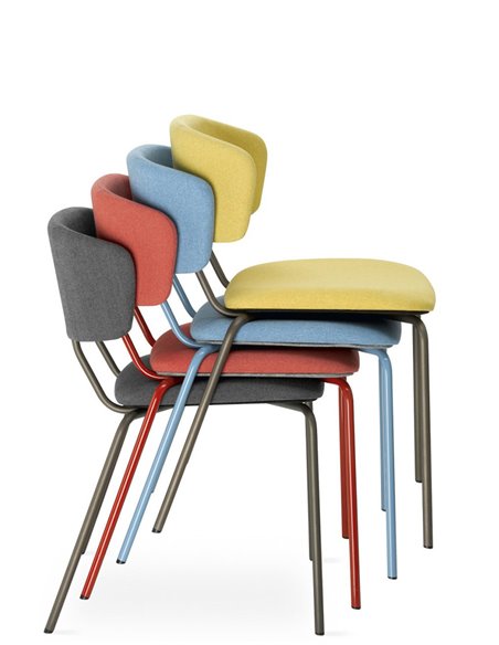 Кресло LD SEATING FLEXI CHAIR 120-NC-RED для посетителей, на ножках