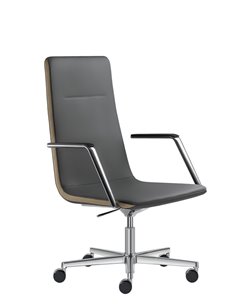 Кресло LD SEATING HARMONY 822-RA кожаное, со средней спинкой