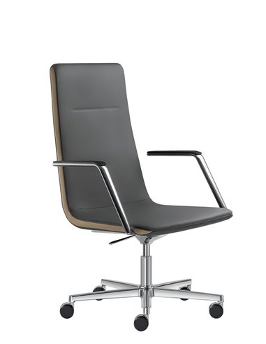 Крісло LD SEATING HARMONY 822-RA шкіряне, із середньою спинкою
