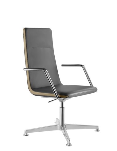 Кресло LD SEATING HARMONY 822-RA, F34-N6 кожаное, со средней спинкой