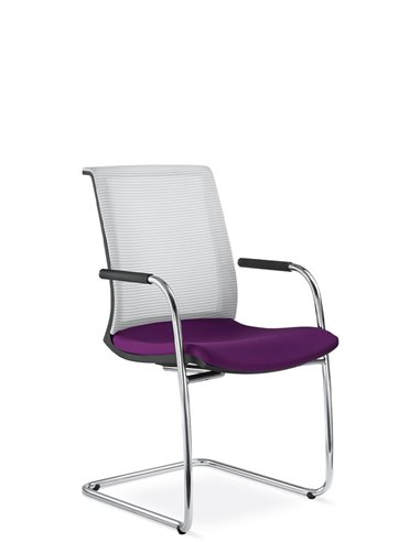 Кресло LD SEATING LYRA NET 203-Z-N4 для посетителей, на полозьях