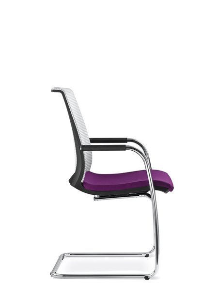 Кресло LD SEATING LYRA NET 203-Z-N4 для посетителей, на полозьях