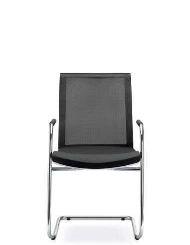 Кресло LD SEATING LYRA NET 213-Z-N4 для посетителей, на полозьях