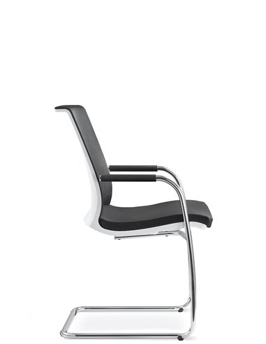Кресло LD SEATING LYRA NET 213-Z-N4 для посетителей, на полозьях