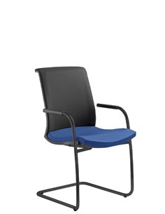 Кресло LD SEATING LYRA NET 204-Z-N1 для посетителей, на полозьях