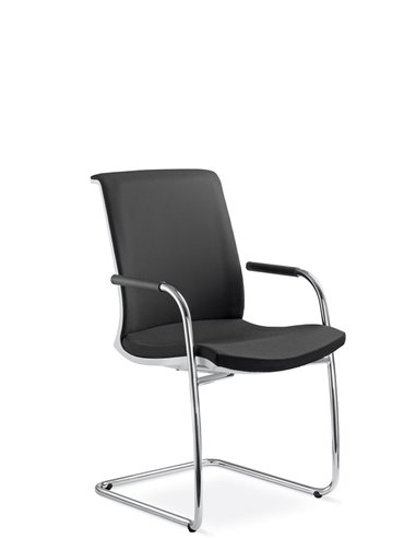 Кресло LD SEATING LYRA NET 214-Z-N4 для посетителей, на полозьях
