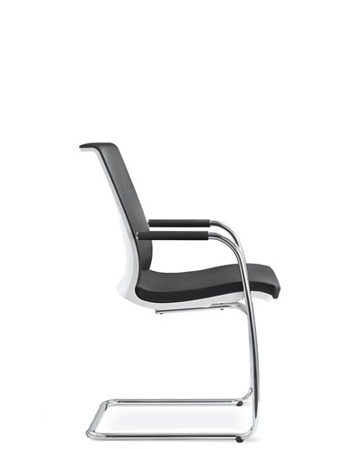 Кресло LD SEATING LYRA NET 214-Z-N4 для посетителей, на полозьях