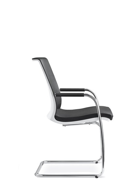 Кресло LD SEATING LYRA NET 214-Z-N4 для посетителей, на полозьях