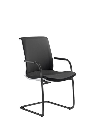 Кресло LD SEATING LYRA NET 214-Z-N1 для посетителей, на полозьях
